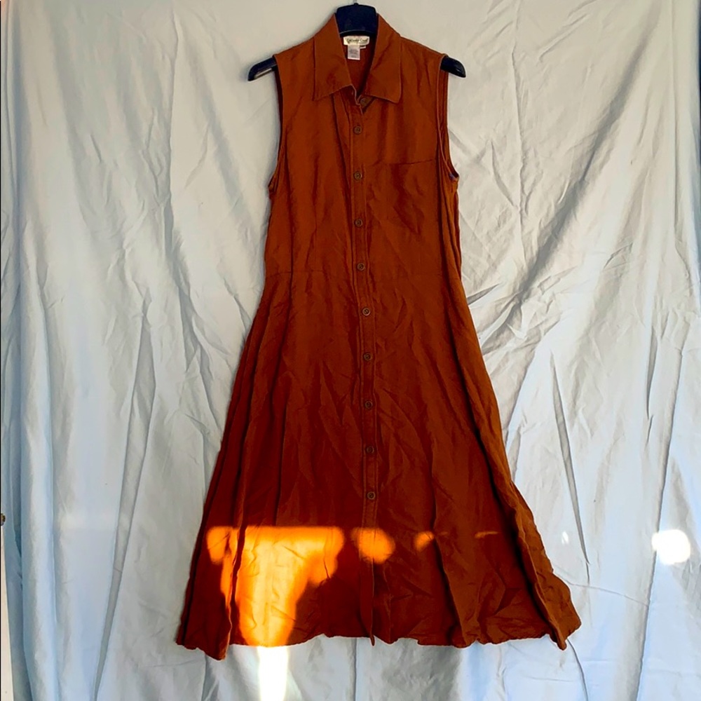 Cold water creek brown midi dress